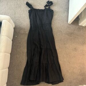 Reformation - Black Midi Dress - Size 6